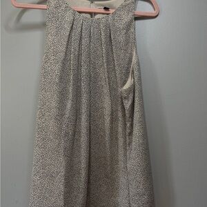 XL RW & Co Black and Cream Sleeveless Blouse